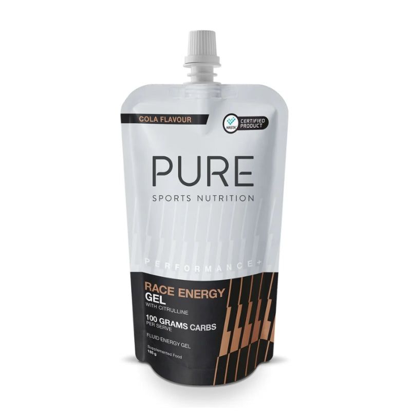 Pure - Performance + Race Energy Gel 100G Carb Pouch Cola (185G Pouch)