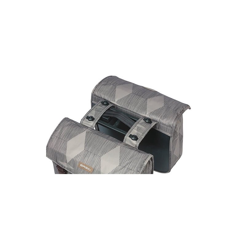 Basil Elegance Double Pannier Bag - Includes Mik Adapter Plate