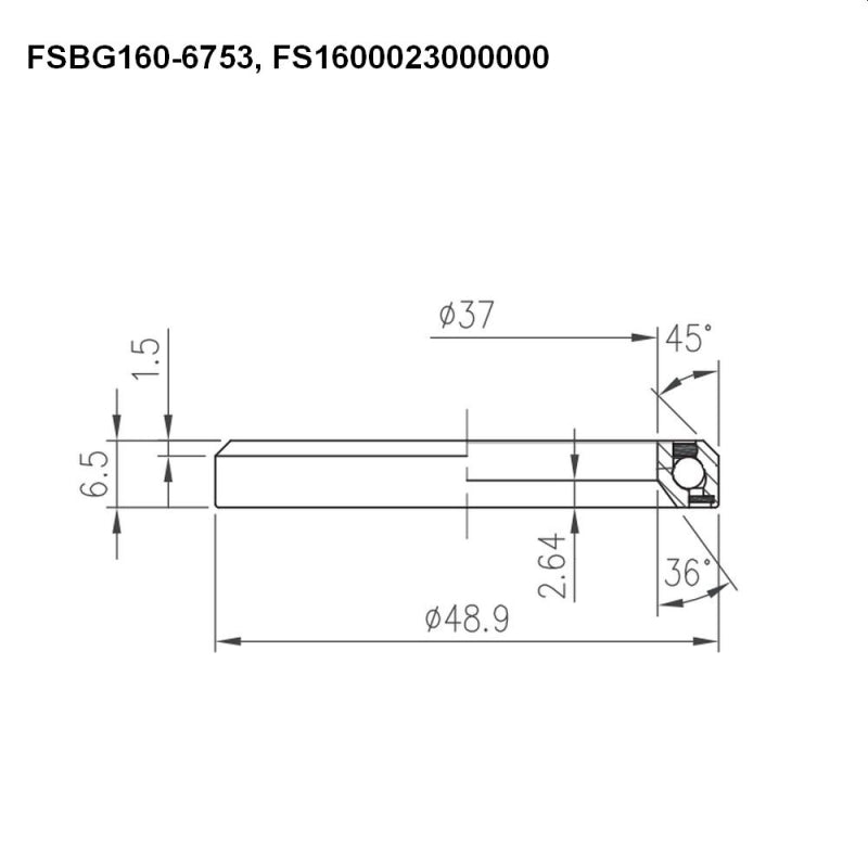 Fsa Components Headset Bearing 36 X 45 1 X 3/8TH MR031 Stainless
